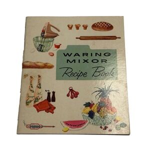 VTG Waring Recipe Book Mixor Hand Manual Cream Mid Century Kitchen Ephemera